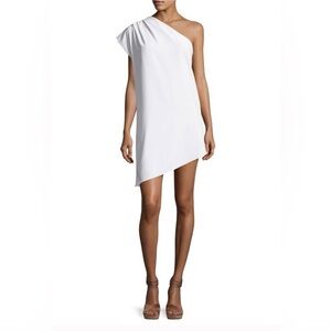 New Alice & Olivia Label Elegant White one shoulder Asymmetrical Dress 4 $265